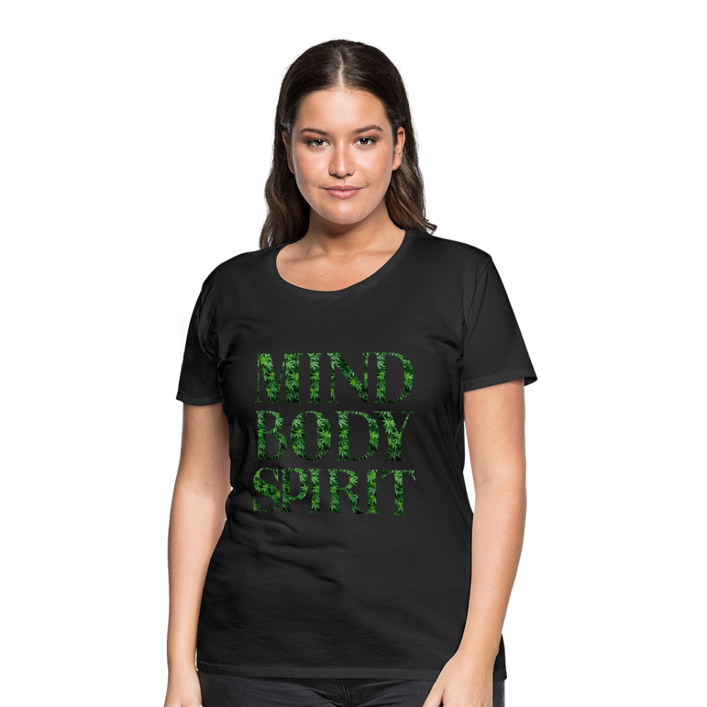 Mind Body Spirit Women’s Premium T-Shirt - black