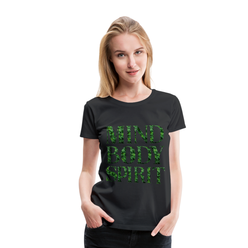 Mind Body Spirit Women’s Premium T-Shirt - black