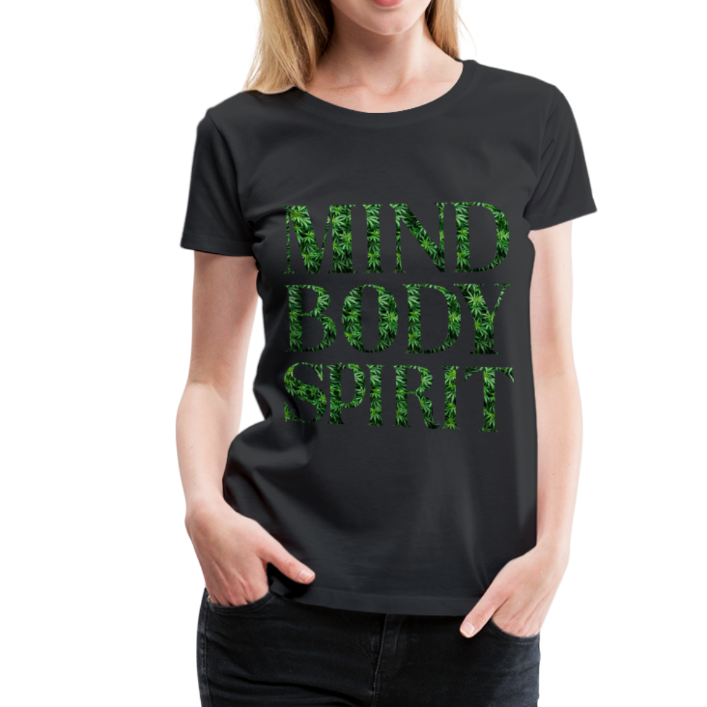 Mind Body Spirit Women’s Premium T-Shirt - black