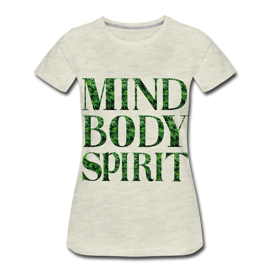 Mind Body Spirit Women’s Premium T-Shirt - heather oatmeal