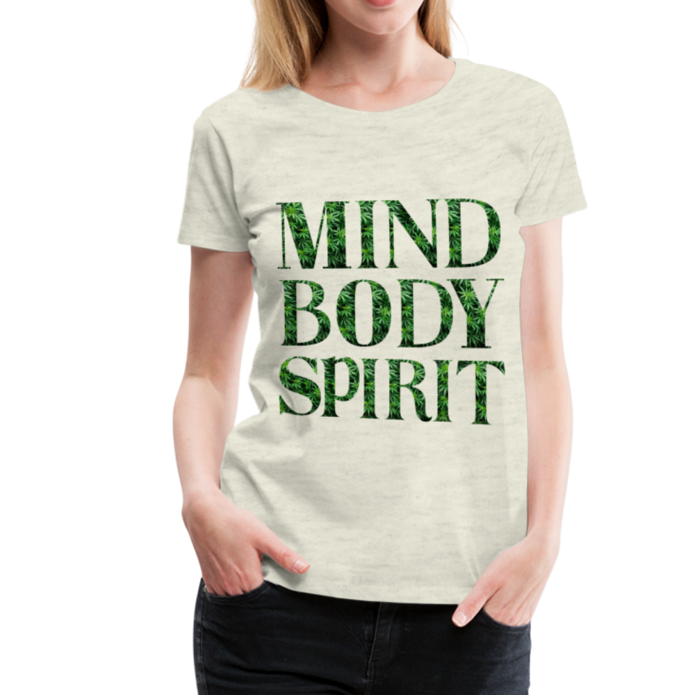 Mind Body Spirit Women’s Premium T-Shirt - heather oatmeal