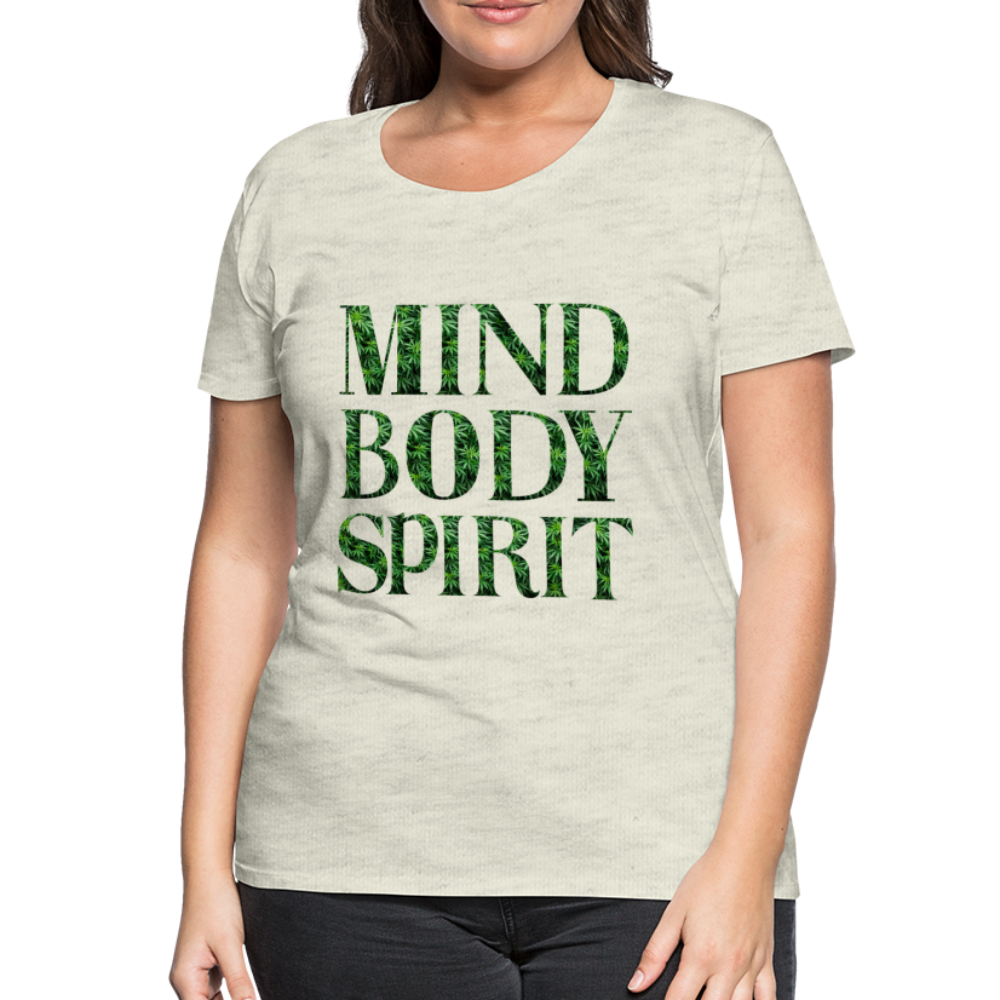 Mind Body Spirit Women’s Premium T-Shirt - heather oatmeal