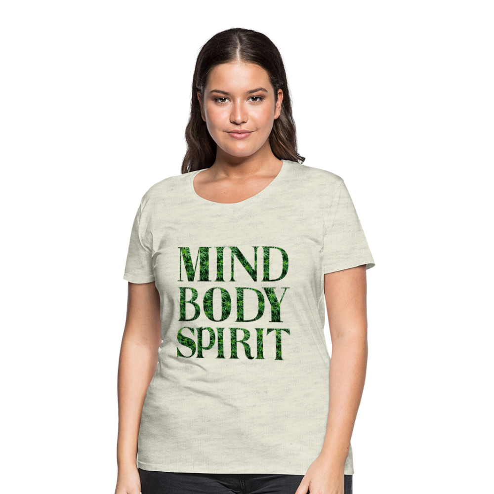 Mind Body Spirit Women’s Premium T-Shirt - heather oatmeal