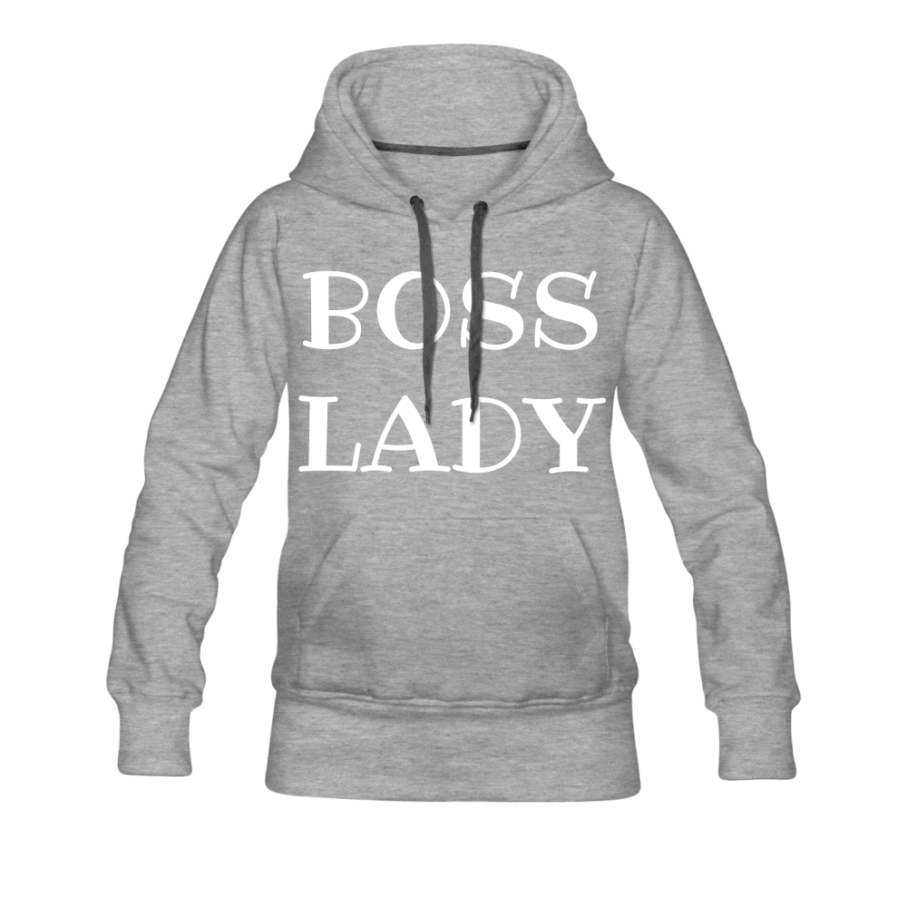 Boss Lady Hoodie - heather gray