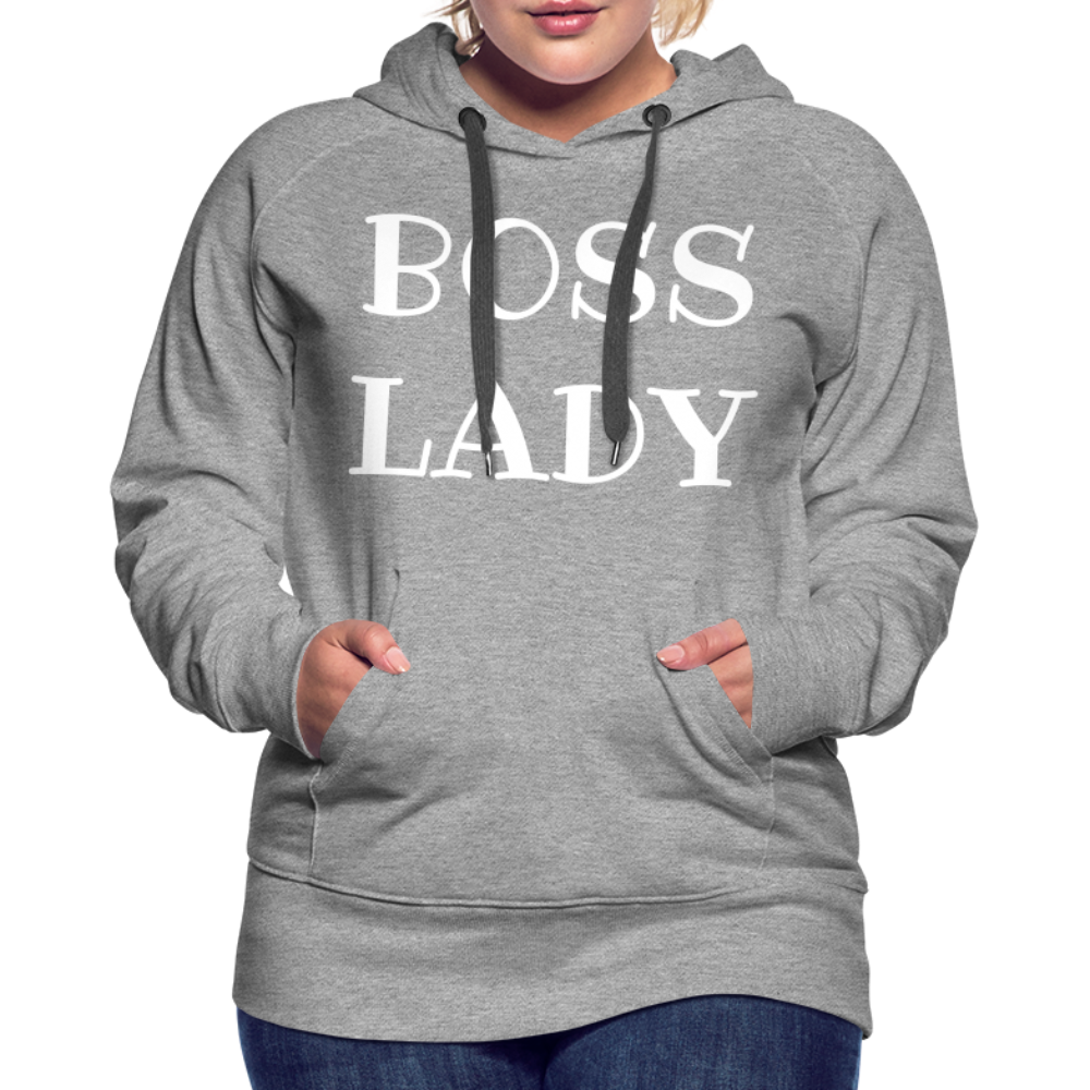 Boss Lady Hoodie - heather gray