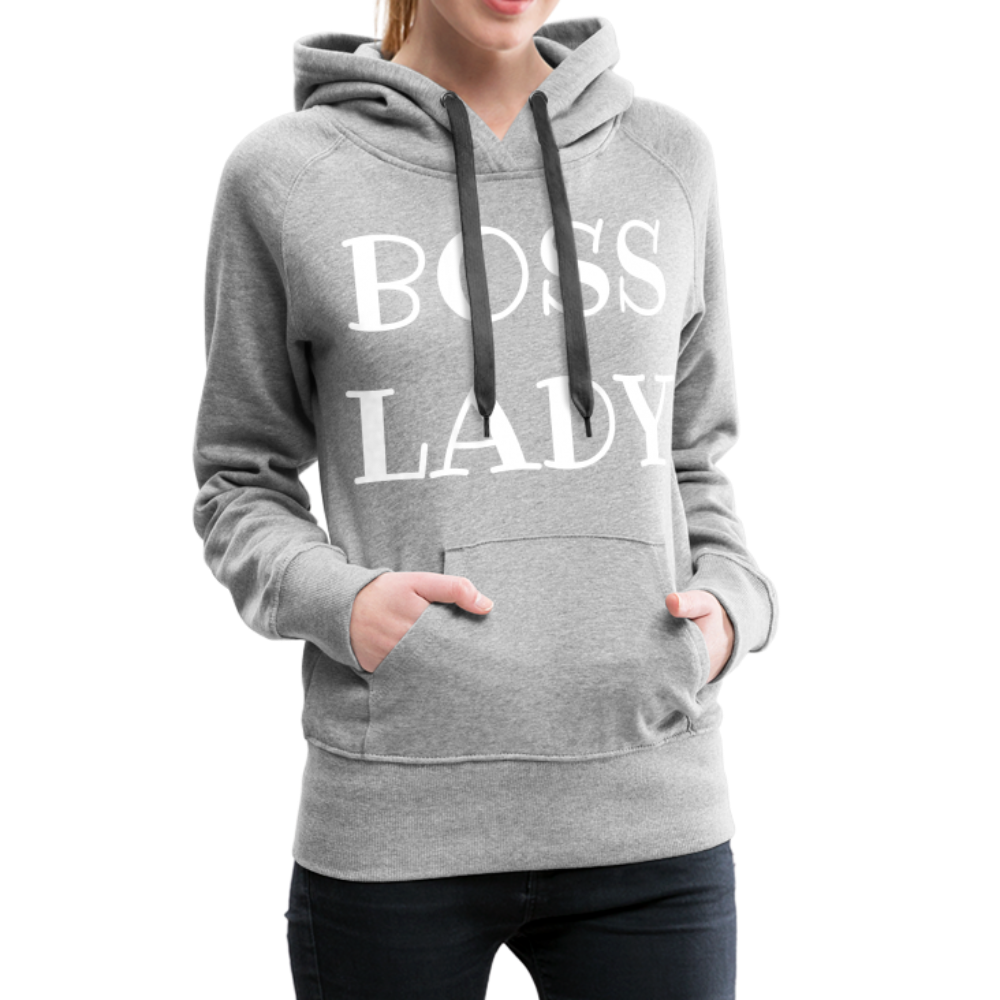 Boss Lady Hoodie - heather gray