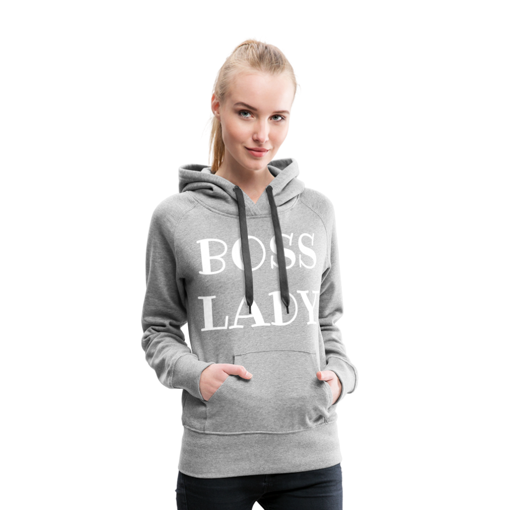 Boss Lady Hoodie - heather gray