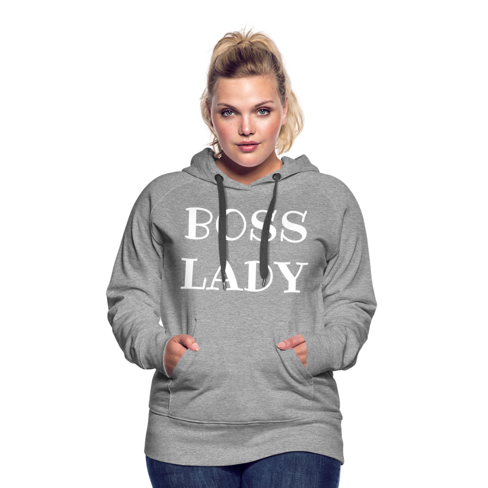 Boss Lady Hoodie - heather gray