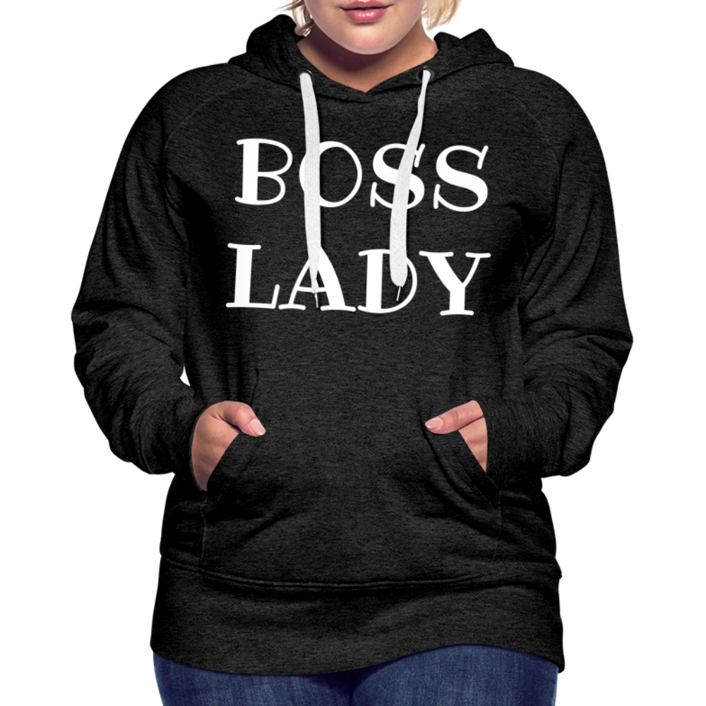 Boss Lady Hoodie - charcoal gray