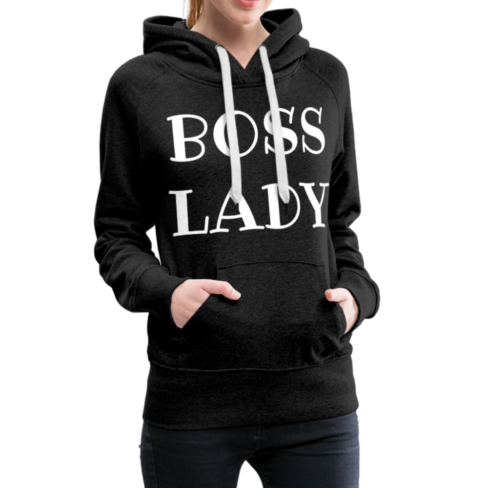 Boss Lady Hoodie - charcoal gray