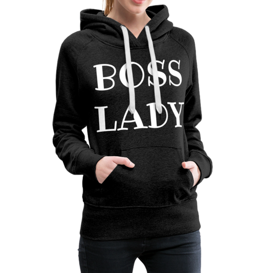 Boss Lady Hoodie - charcoal gray