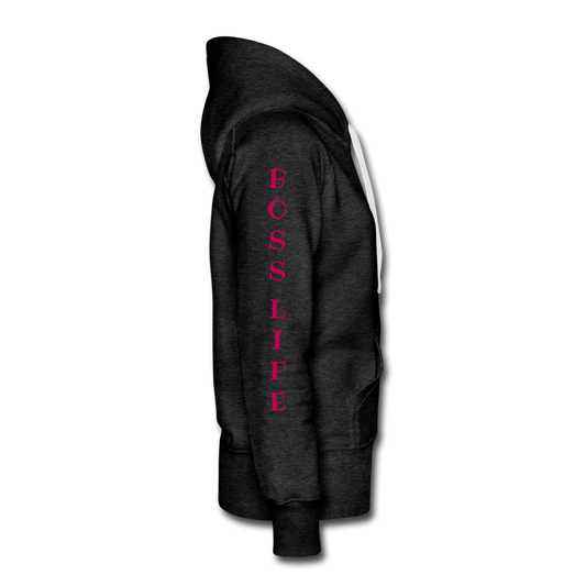 Boss Lady Hoodie - charcoal gray