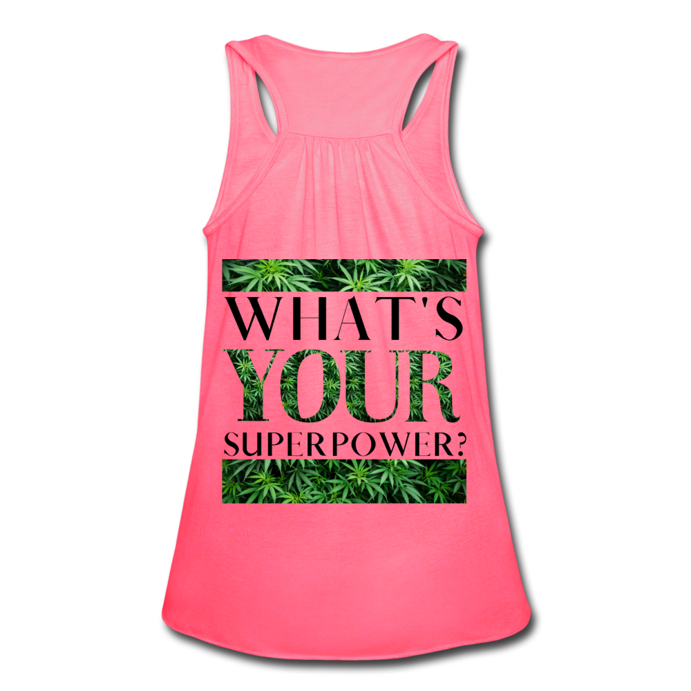 Women's Flowy Tank Top by Bella - neon pink