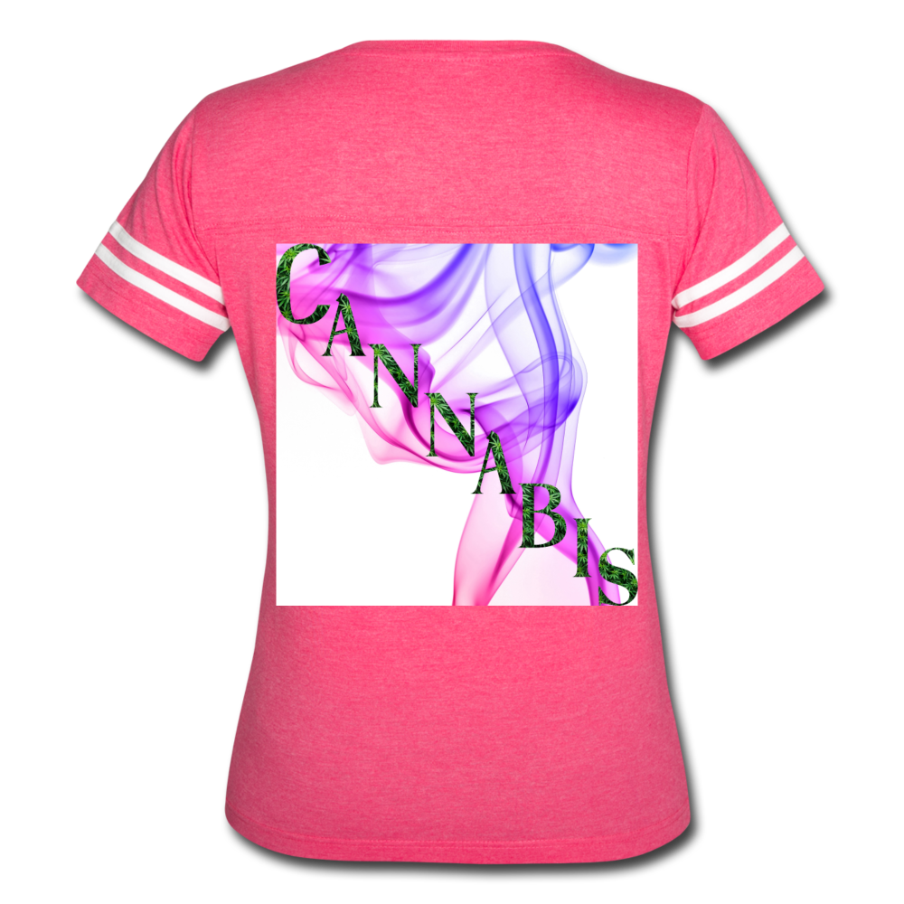 Women’s Vintage Sport T-Shirt - vintage pink/white