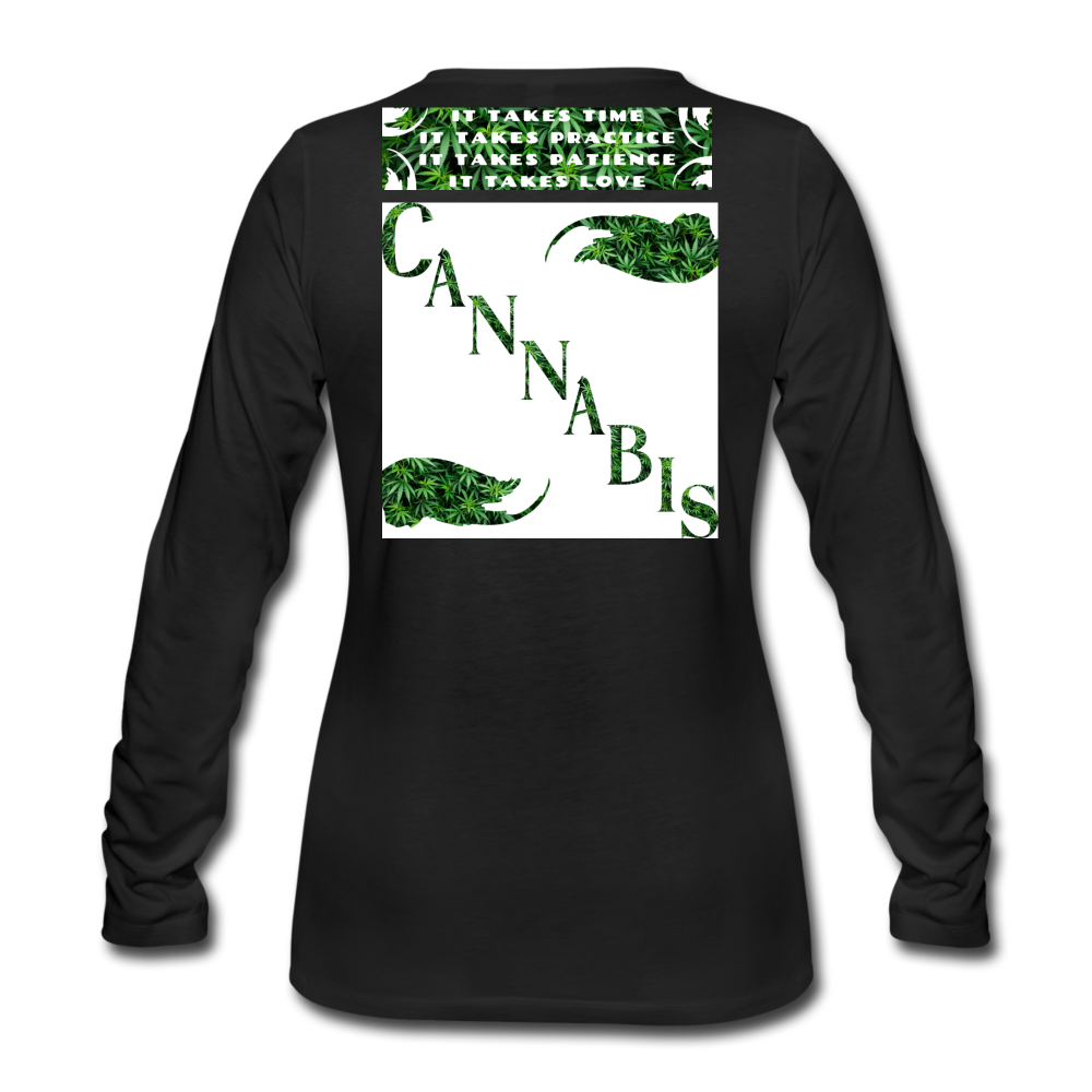 Healing Is An Art Ladies Premium Long Sleeve T-Shirt - black