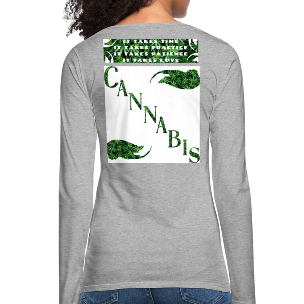 Healing Is An Art Ladies Premium Long Sleeve T-Shirt - heather gray