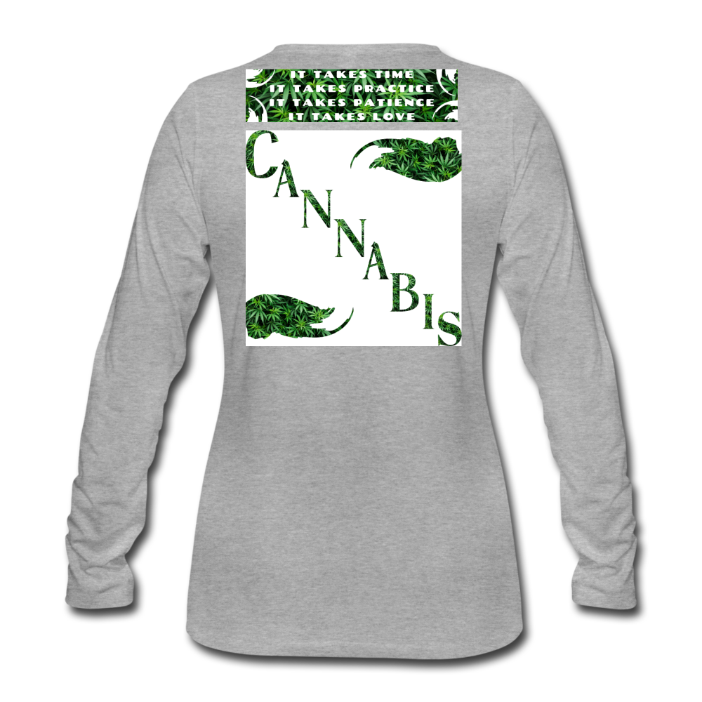 Healing Is An Art Ladies Premium Long Sleeve T-Shirt - heather gray