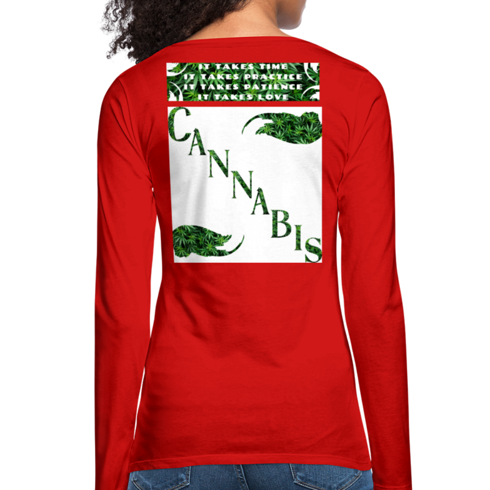 Healing Is An Art Ladies Premium Long Sleeve T-Shirt - red