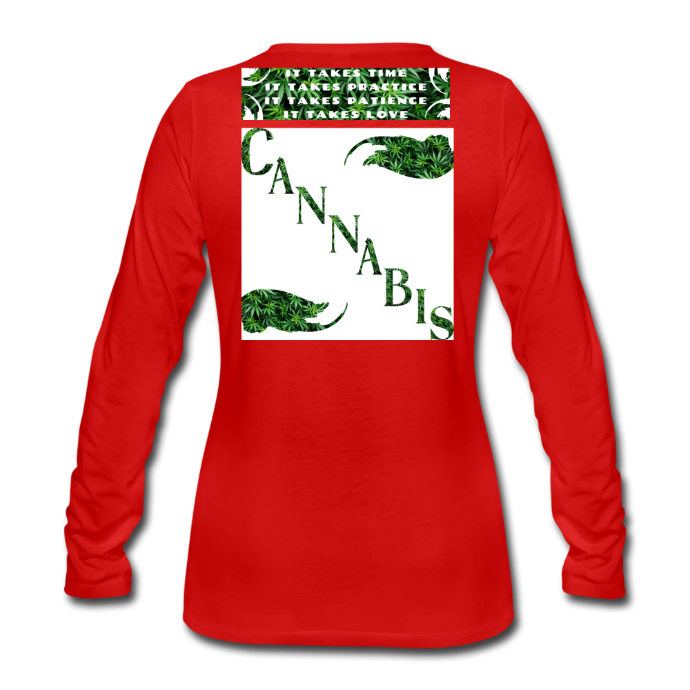 Healing Is An Art Ladies Premium Long Sleeve T-Shirt - red
