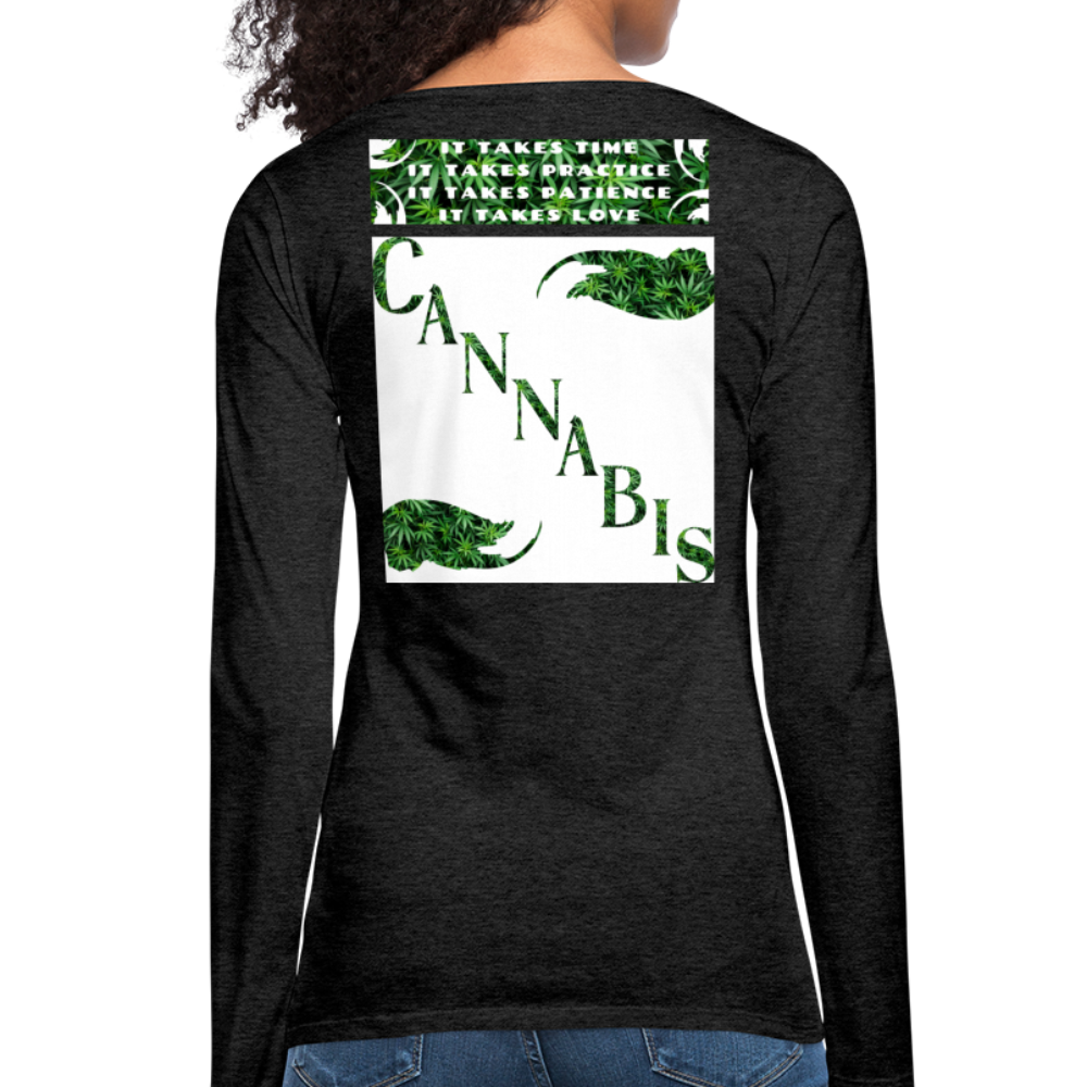 Healing Is An Art Ladies Premium Long Sleeve T-Shirt - charcoal gray