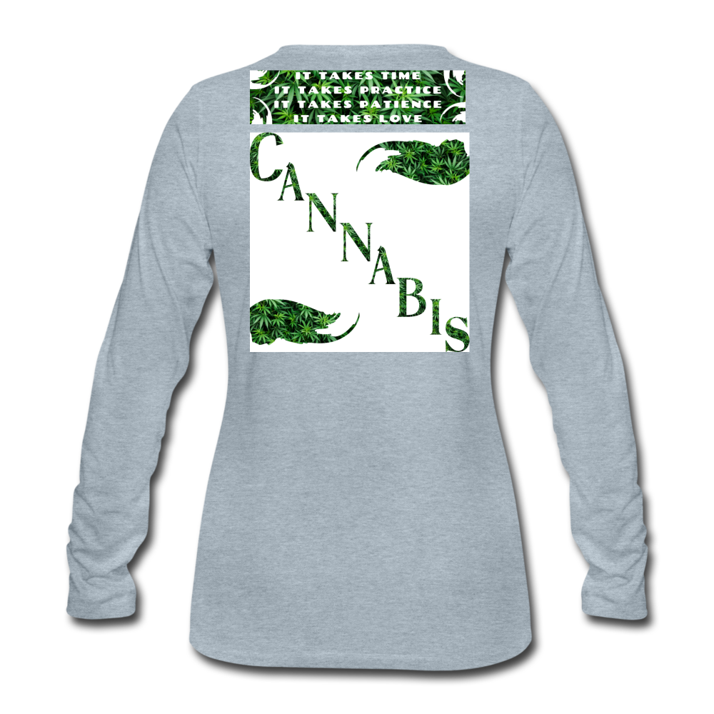 Healing Is An Art Ladies Premium Long Sleeve T-Shirt - heather ice blue