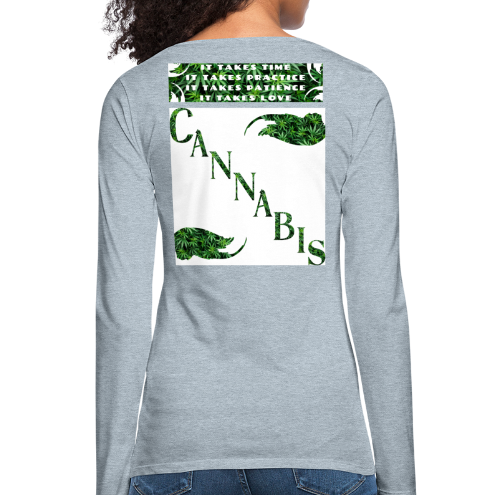 Healing Is An Art Ladies Premium Long Sleeve T-Shirt - heather ice blue