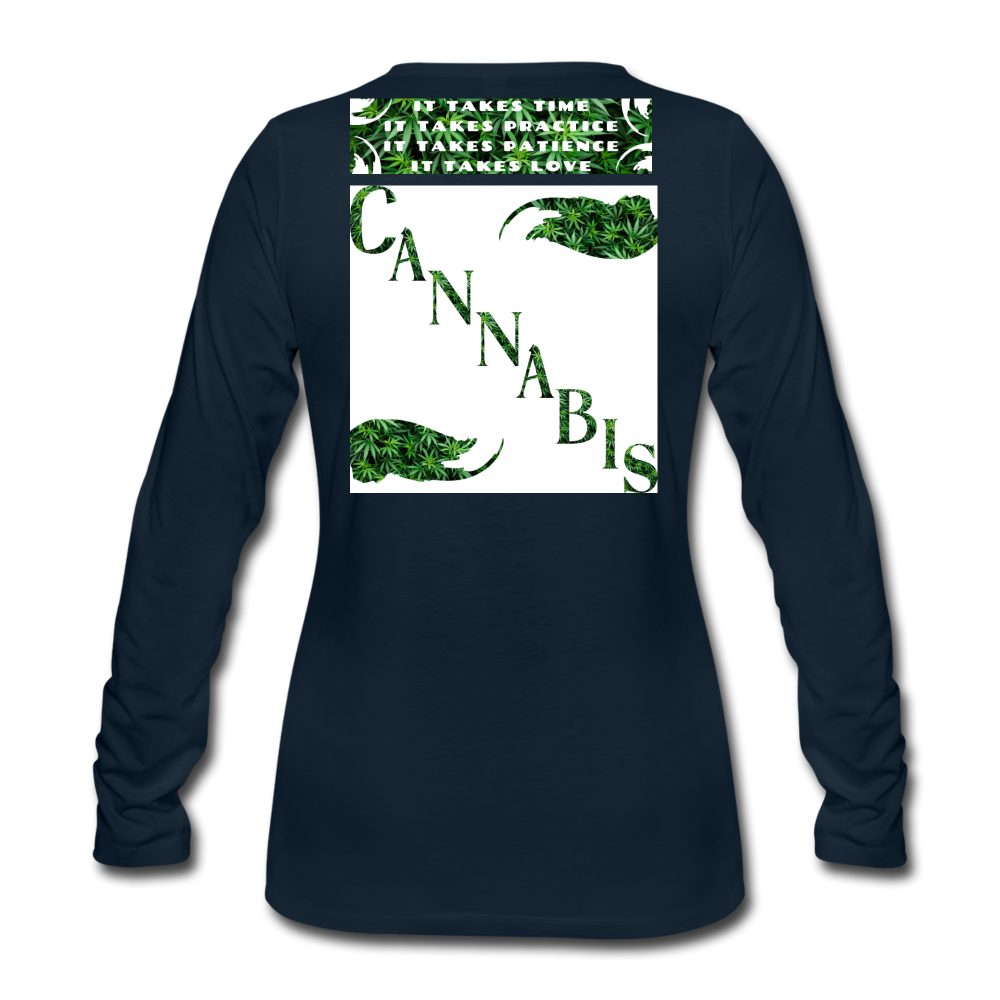 Healing Is An Art Ladies Premium Long Sleeve T-Shirt - deep navy