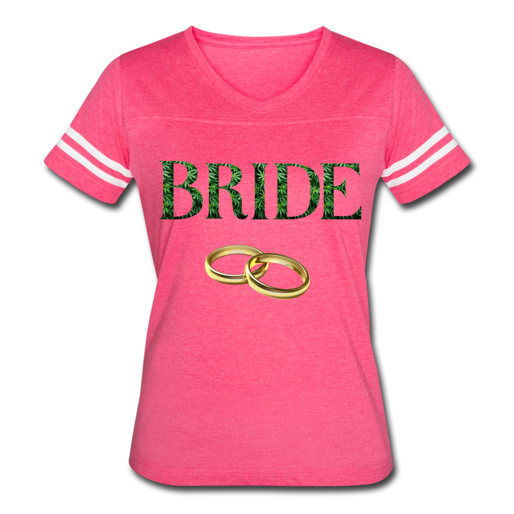 Women’s Vintage Sport T-Shirt - vintage pink/white
