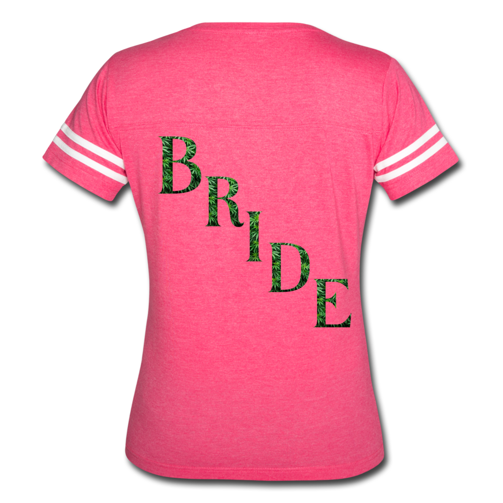 Women’s Vintage Sport T-Shirt - vintage pink/white