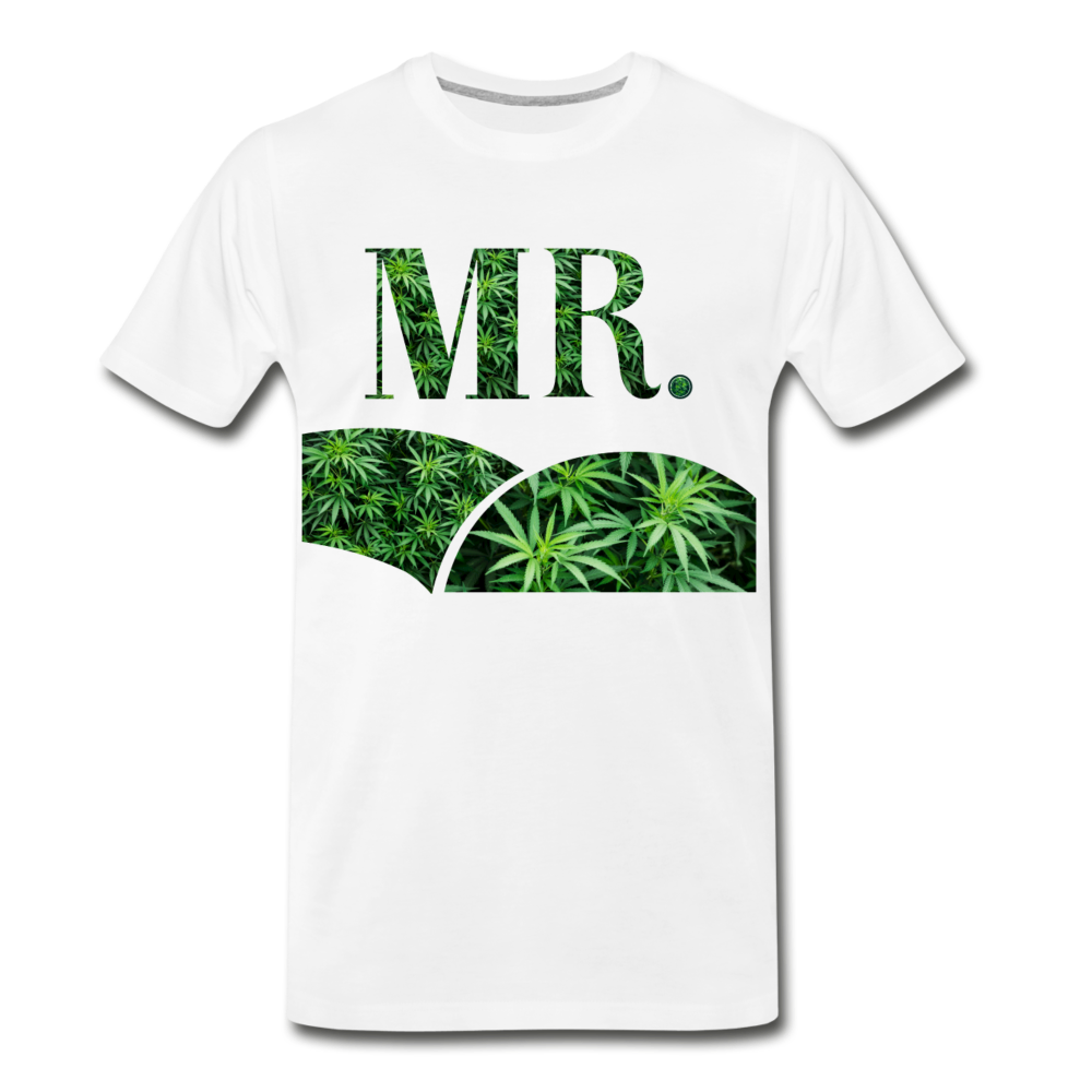 Mr. Cannabis Men's Premium T-Shirt - white
