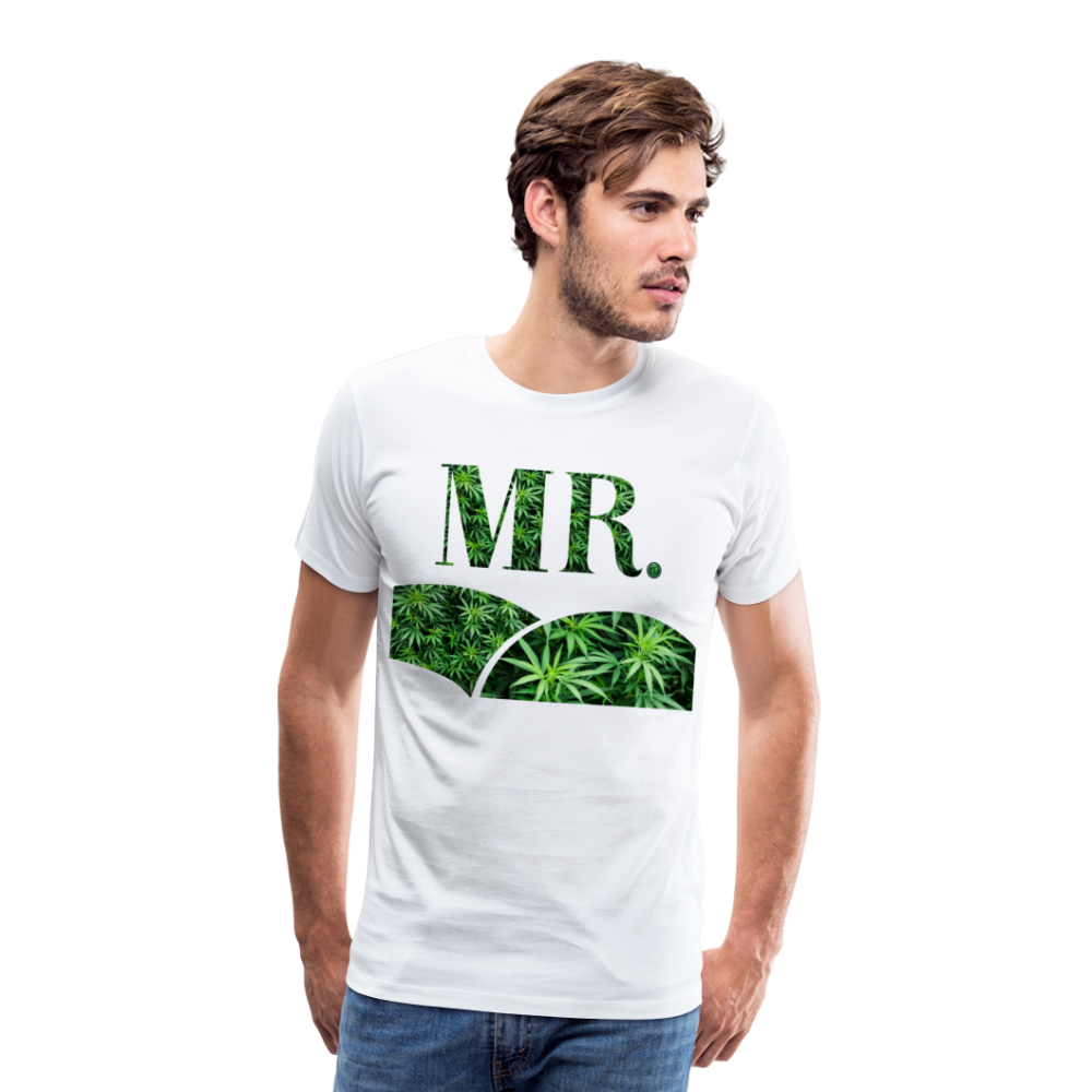 Mr. Cannabis Men's Premium T-Shirt - white