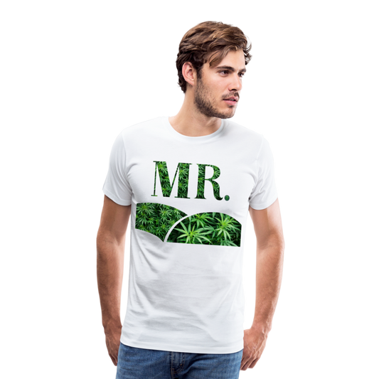 Mr. Cannabis Men's Premium T-Shirt - white