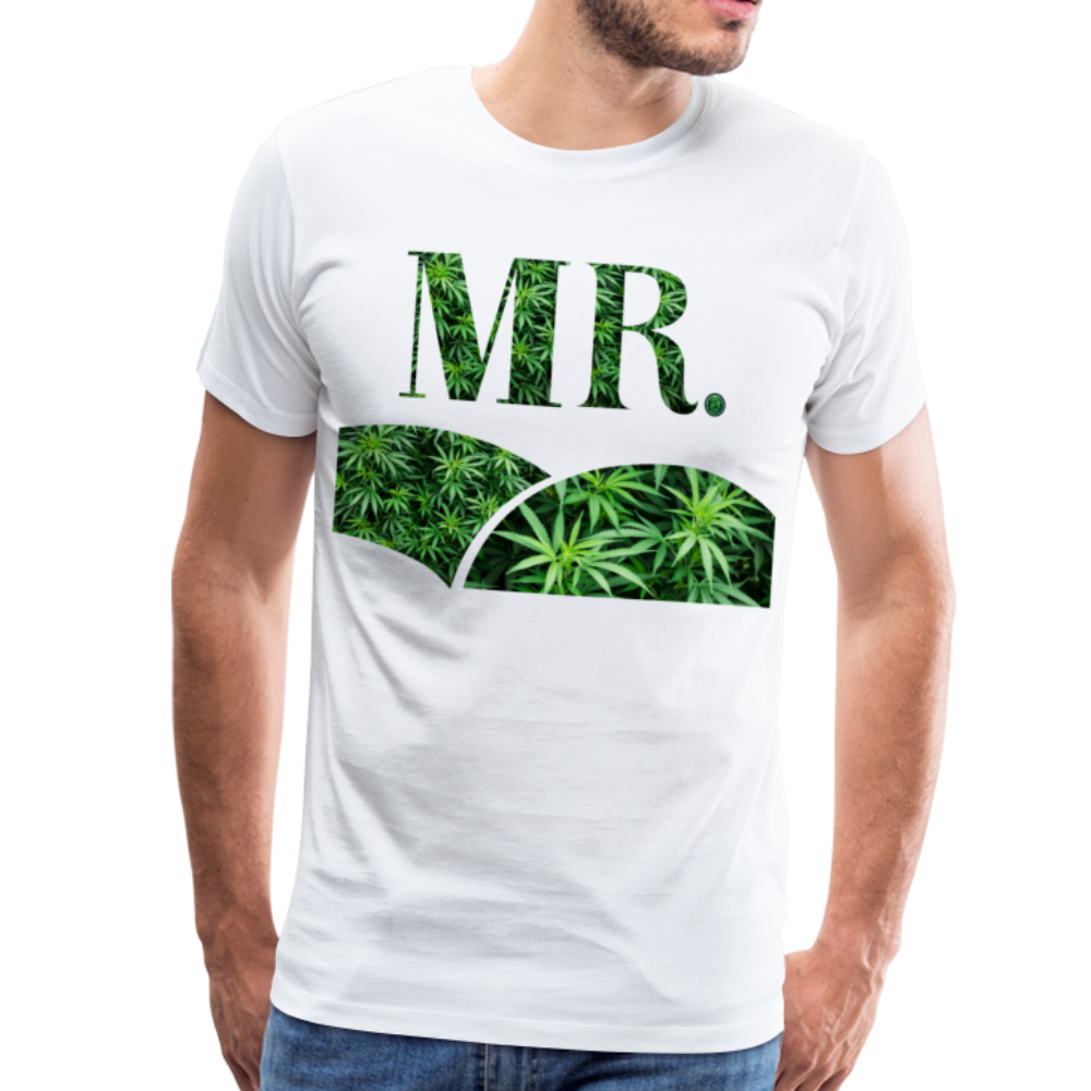 Mr. Cannabis Men's Premium T-Shirt - white
