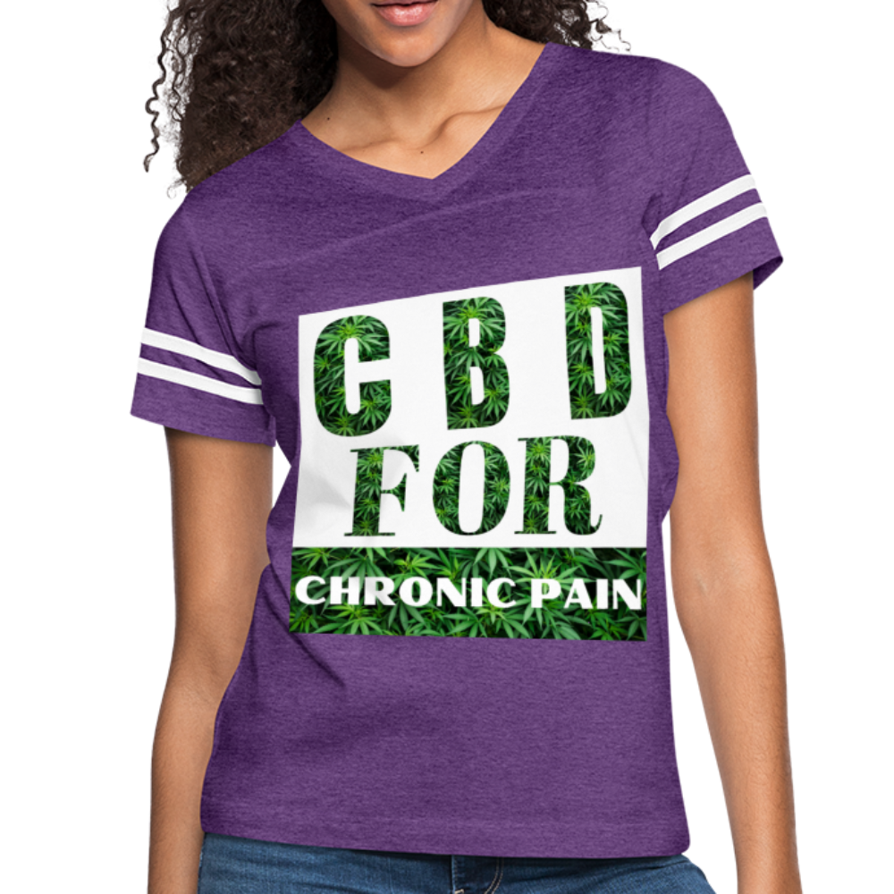Women’s Vintage Sport T-Shirt - vintage purple/white