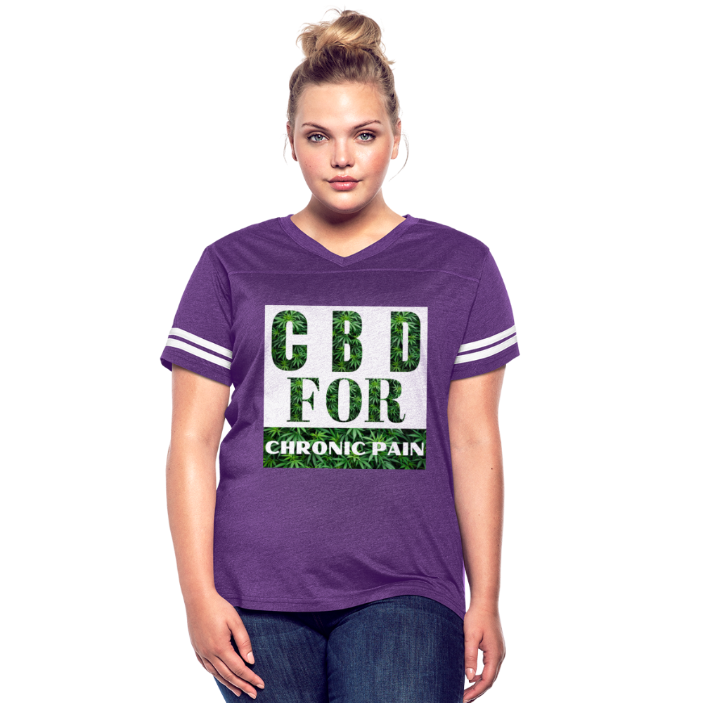Women’s Vintage Sport T-Shirt - vintage purple/white