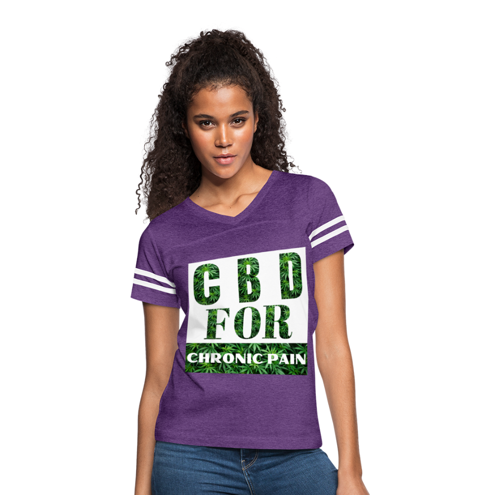 Women’s Vintage Sport T-Shirt - vintage purple/white
