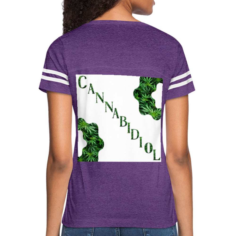 Women’s Vintage Sport T-Shirt - vintage purple/white