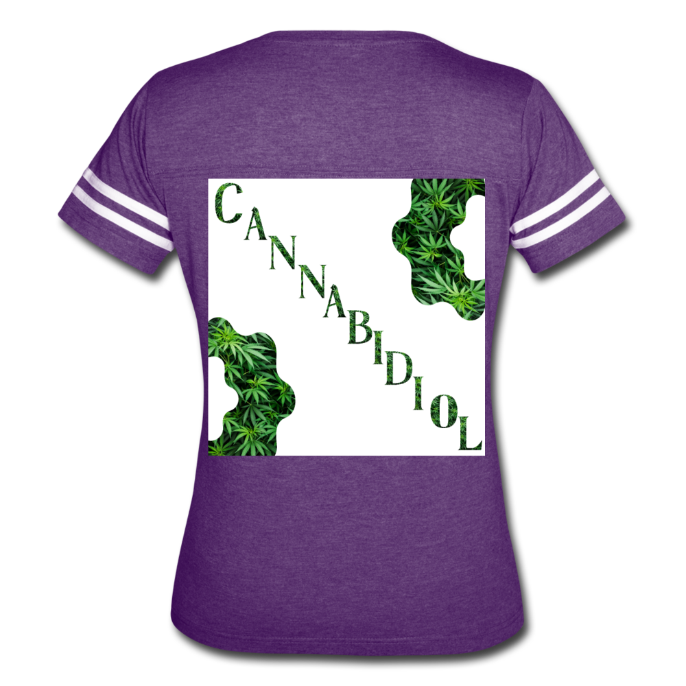 Women’s Vintage Sport T-Shirt - vintage purple/white