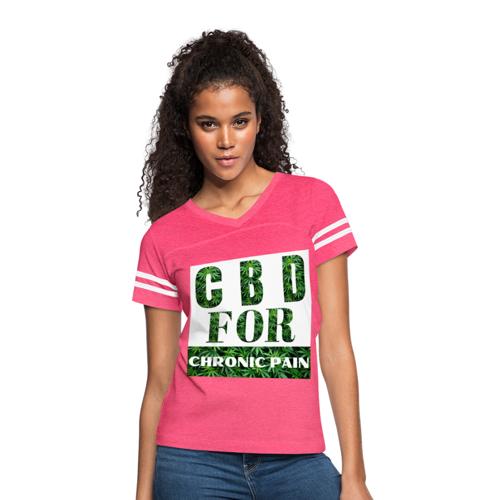 Women’s Vintage Sport T-Shirt - vintage pink/white