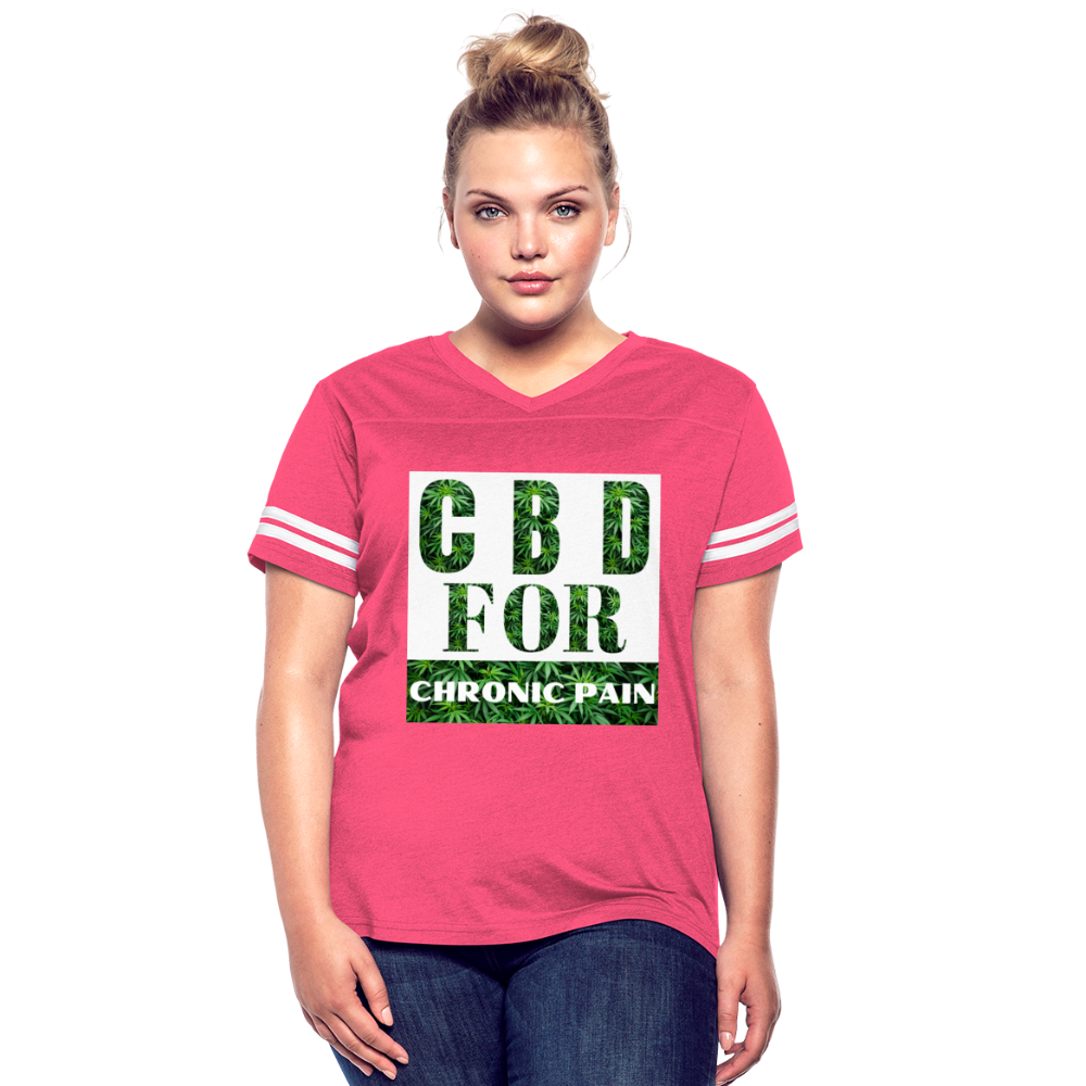 Women’s Vintage Sport T-Shirt - vintage pink/white