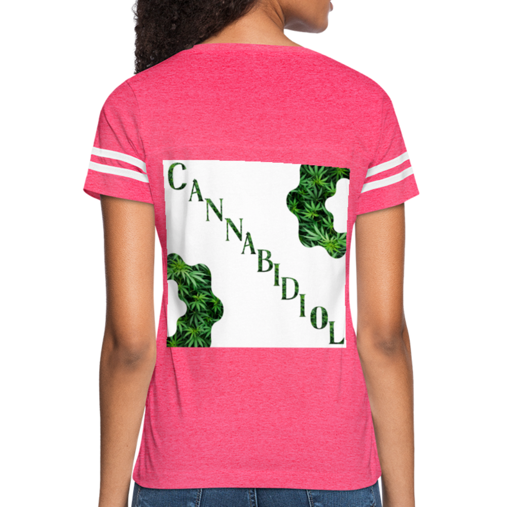 Women’s Vintage Sport T-Shirt - vintage pink/white