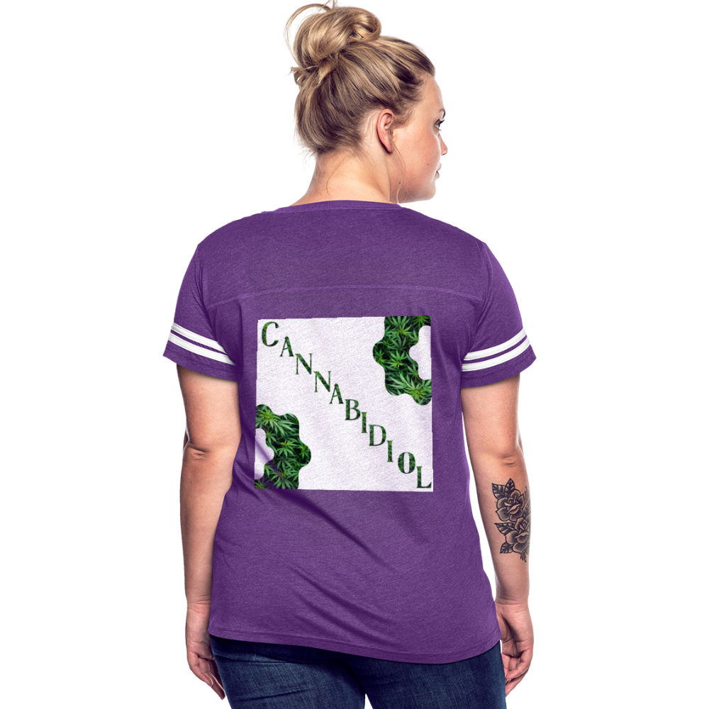 Women’s Vintage Sport T-Shirt - vintage purple/white