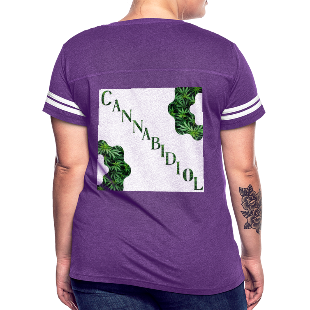 Women’s Vintage Sport T-Shirt - vintage purple/white