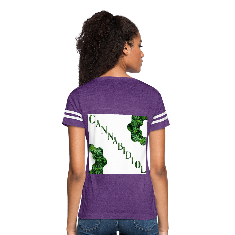 Women’s Vintage Sport T-Shirt - vintage purple/white