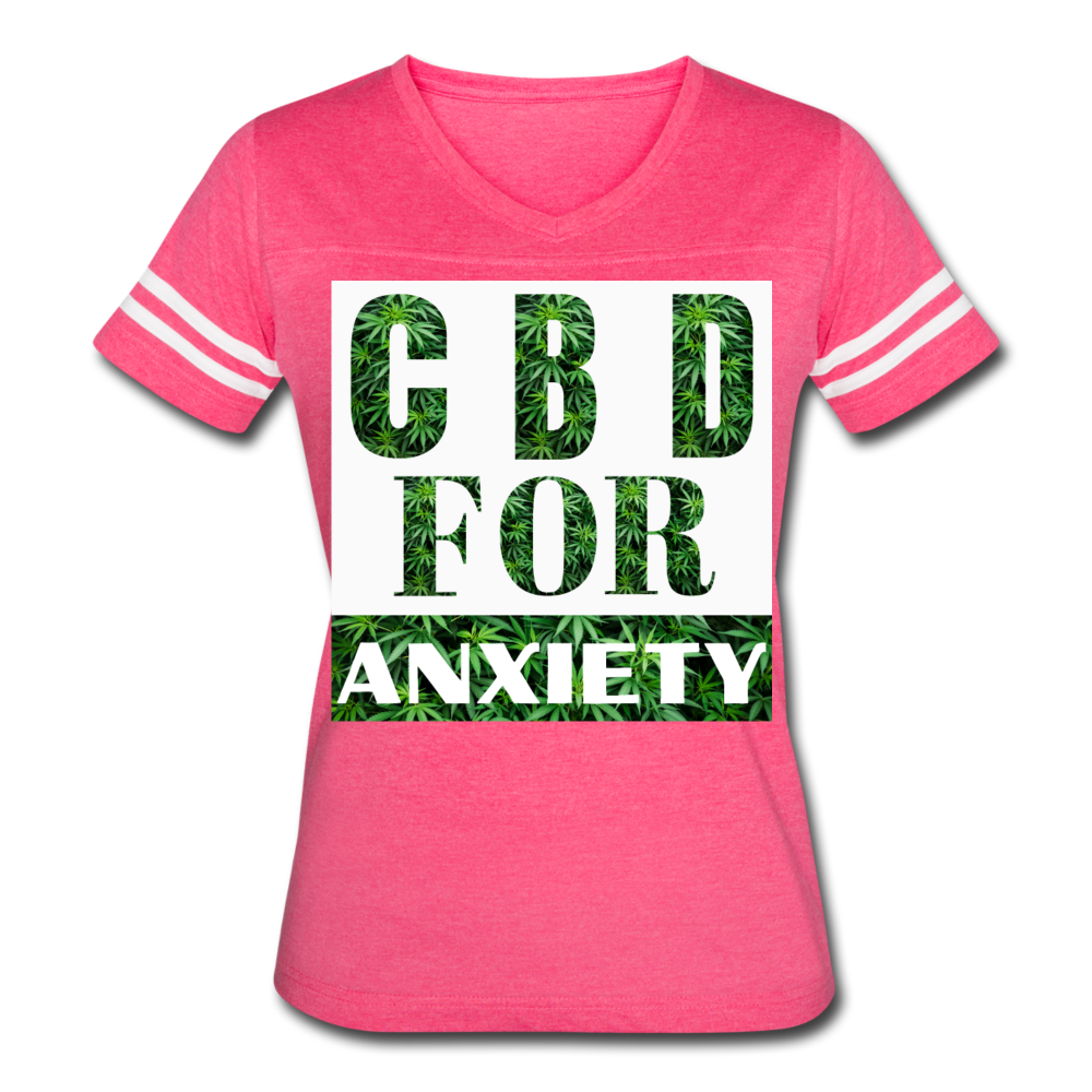 Women’s Vintage Sport T-Shirt - vintage pink/white