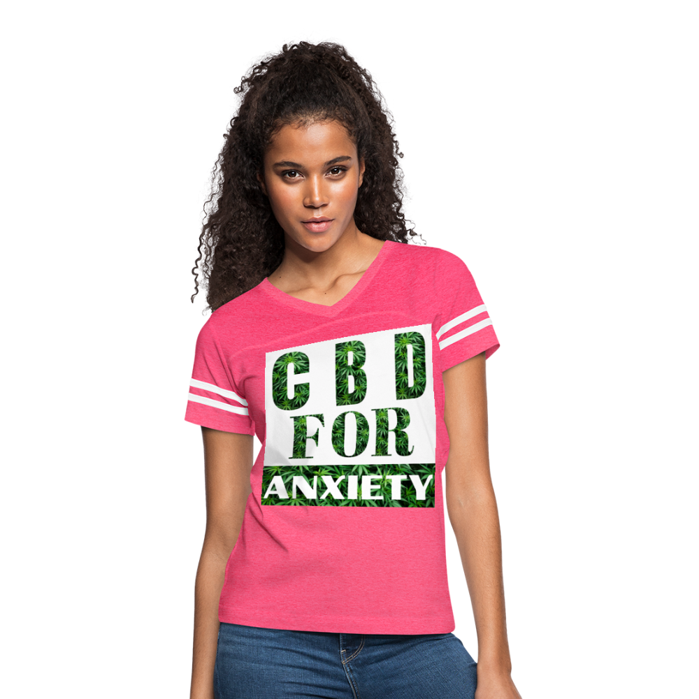 Women’s Vintage Sport T-Shirt - vintage pink/white
