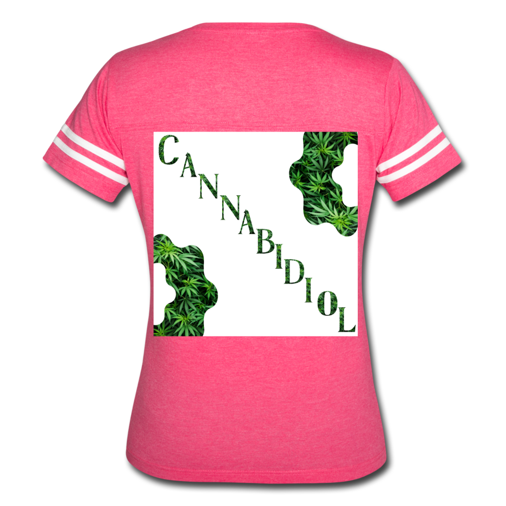 Women’s Vintage Sport T-Shirt - vintage pink/white