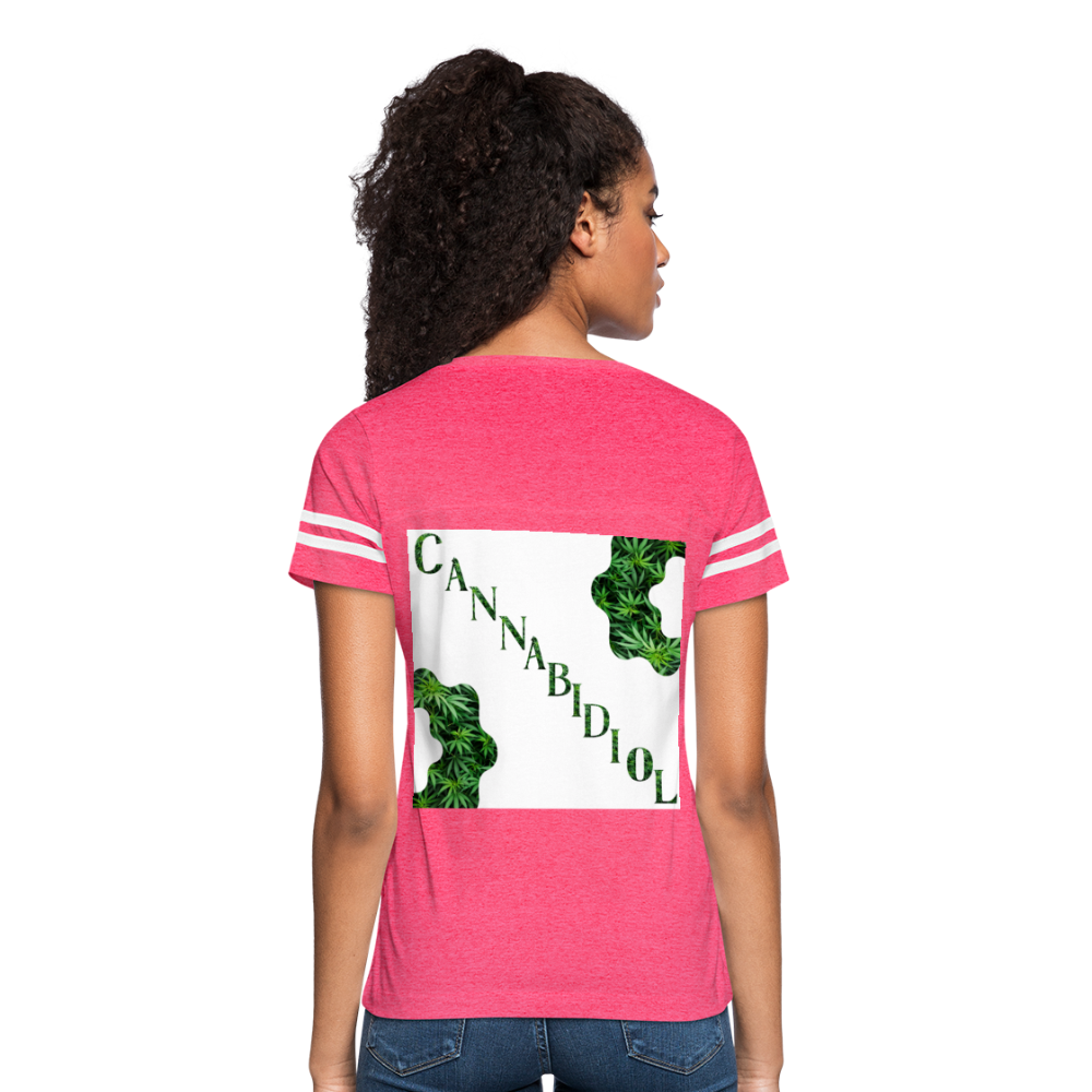 Women’s Vintage Sport T-Shirt - vintage pink/white