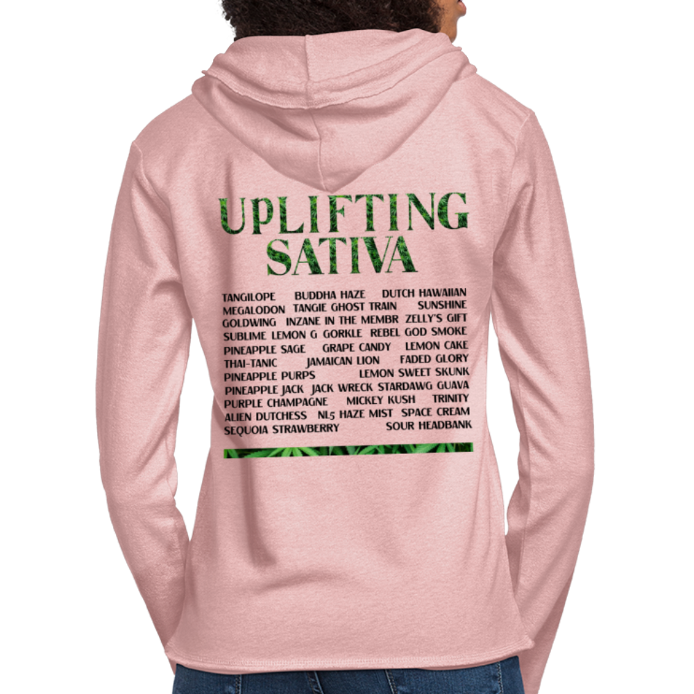 Unisex Lightweight Terry Hoodie - cream heather pink