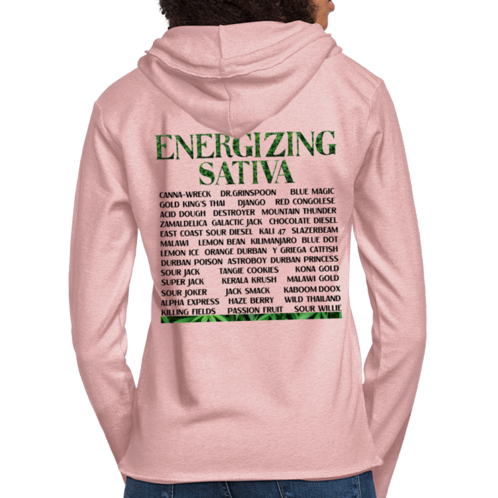 Unisex Lightweight Terry Hoodie - cream heather pink